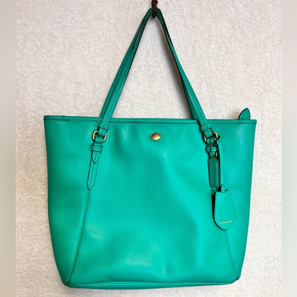 Coach Aqua Leather Tote